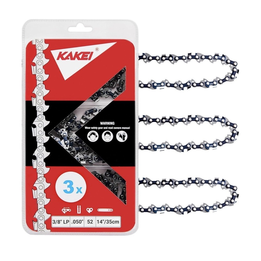 3 PACK 14 Inch Chainsaw Chain 3/8"LP 043"Gauge 50 Drive Links Fits STIHL Models